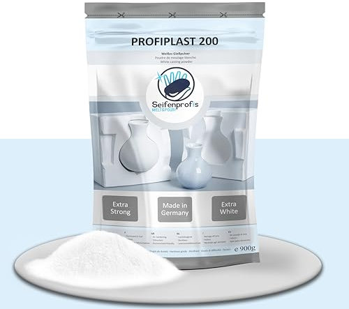 Seifenprofis Profiplast 200 Reliefgießpulver 1,8 kg - extra weiß, Gießpulver, Gießmasse, Modellieren, Strukturieren, Erwachsene