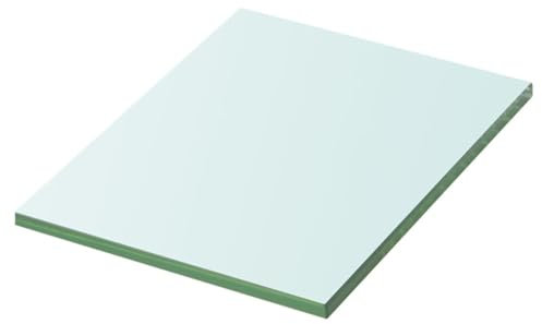 Kavolet 20x15 cm Glasboden Glasscheibe Glasplatte Glasregal Transparent Regalboden Glas Einlegeboden Glasablage für Badezimmer Wandregal Badablage 8 mm stärke