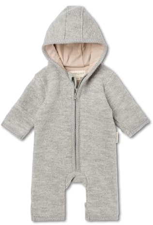 Hofbrucker® PREMIUM WOLL WALKOVERALLl | AUS 100% Merino Schurwolle mit Reißverschluss | Weicher Strapazierfähiger Walk-Anzug für Kleinkind & Baby | Für Herbst Winter & Frühling (Grau Melange, 86-92)
