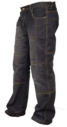 Rider Protec® Men's Motorcycle Jeans Aramid Protective Linning Motorbike Denim Jeans Riding Pants with Removable Armour Biker Trousers for Men