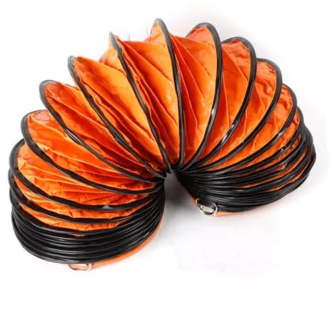 Ventilationsslang 12 tum 5 m – flexibel frånluftsslang av PVC, temperaturbeständig -25 ℃ till 85 ℃, stretchig och böjbar, för industri, växthus, kök, badrum, ventilationssystem