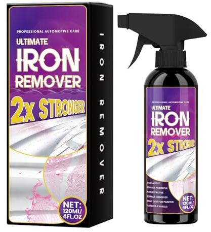 Dissolvant de fer | Spray antirouille de voiture | 120 ml - Détachant multifonction pour jantes de moto, freins, pneus, étriers extérieurs, peinture, bateau, camping-car