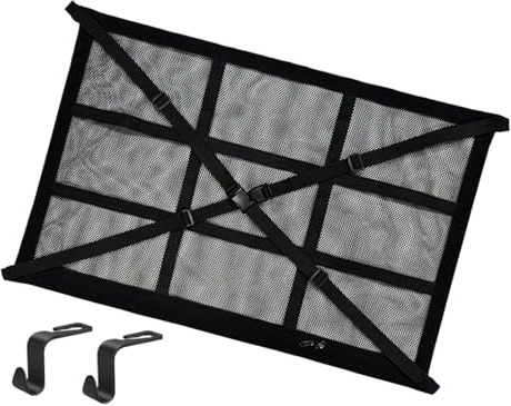 Red de almacenamiento para techo de SUV, organizador de almacenamiento de techo de coche, accesorio de organización interior para camping, carreras de viaje y actividades al aire libre