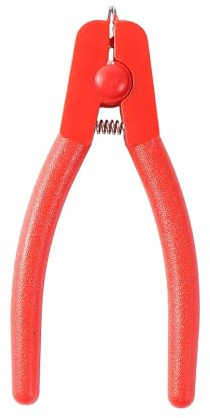 12.5cm Tool for Safe Opening/Closing of Racing Pigeon Parrot Foot Rings, Red Design,Pliers,As Shown