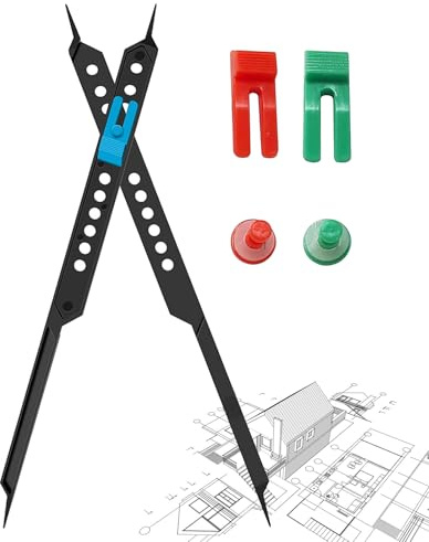 Divisore Proporzionale – Strumento Di Precisione Da 10 Pollici Per Disegno E Disegno, Strumento Di A Rapporto Regolabile Con Dado Di Blocco Zero Scorrimento | Per La Messa