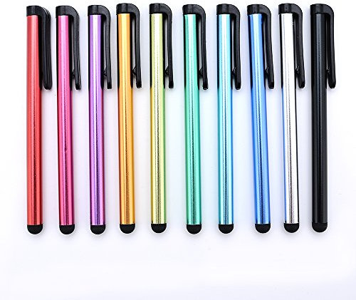 Yizhet 10x Universal Stylus Stift Touch Pen Eingabestift mit Clip Design Kompatibel mit Touchscreen-Tablets, Computer, Smartphones, Auto-Navigationssysteme (10 Stücke)