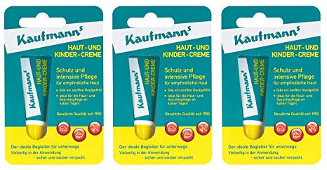 Kaufmanns Haut- und Kindercreme in der Tube, 3er Pack (3 x 10ml)