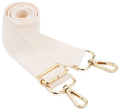 Breite Umhängetaschen Riemen, verstellbare Ersatz Tasche Riemen Leinwand Handtasche Riemen Umhängetasche Gürtel Messenger Bag Changeable Strap for Crossbody Handtasche (Off-White)