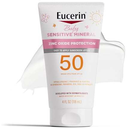 Eucerin Baby Sensitive Mineral Sunscreen Lotion, SPF 50, 4 FL OZ