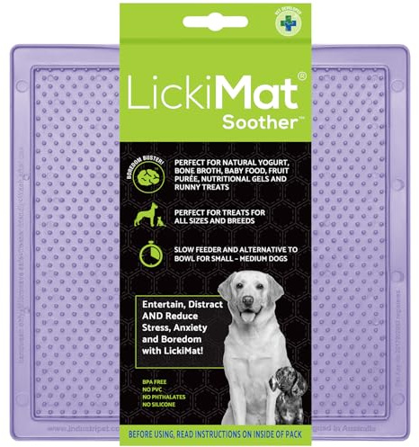 LickiMat Ciuccio classico, tappetino per l'alimentazione del cane per alleviare la noia e l'ansia, ideale per cibo, dolcetti, yogurt o burro di arachidi, tappetino per leccare, divertente alternativa