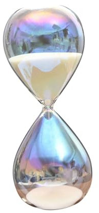 F Fityle Sablier de Sable en Verre coloré, Horloge de Sable, minuterie de Sable pour fête, Festival, Salon, Placard, Salle de Classe, 15 Min