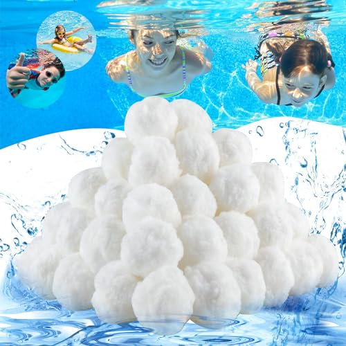 Mezzar Piscina de Bolas para Sistemas de Filtro, Poolfilterball 1300g Bolsas de Filtro Sustituye a 46kg de Arena para Instalaciones de Filtro de Arena, Piscina, Acuarios