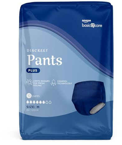 Amazon Basic Care Man Pants Plus Medium – 40 Stück (4 Packungen à 10 Stück), Blau
