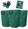 Sacchi da Giardinaggio 3 X 272L, Antistrappo Sacchi da Giardinaggio Include un Paio di Guanti, Polipropilene (PP)-Robusto Borsa da Giardino, Idrorepellente Riutilizzabile Borsa da Giardino