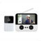 HpLive Timbre de puerta inalámbrico de vídeo de 4,3 pulgadas con intercomunicador, monitor exterior, timbre de puerta, intercomunicador de voz para el hogar (blanco)