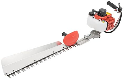 Cortasetos de gasolina, motor de 2 tiempos con arranque manual de 0,65 kw, recortadora de setos de un solo borde, hoja de 70 cm, motor de 22,5 ccm, diámetro máximo de la rama 11,88 cm