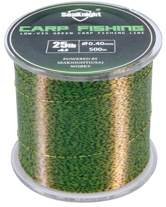 Seaknight Ligne de pêche à la Carpe 500 m Super résistante en Nylon monofilament pour pêche en Eau Douce salée 4,5 à 11,3 kg