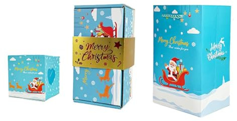 Caja de regalo sorpresa explosión – Regalo para cualquier ocasión, crea momentos inolvidables en Navidad, cumpleaños y día de San Valentín, caja sorpresa 2025 (azul)