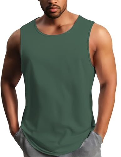 Shfebrinox Camiseta Sin Mangas Para Hombre Corte Amplio Restricciones Deportiva Peso Muerto Dominadas Tirantes Tallas Grandes Holgada Interior Fina Cuello Redondo Algodón Talla Grande Rebajas Verano