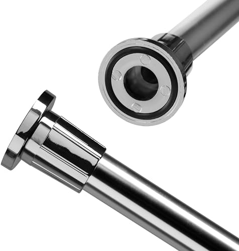 Croydex Telescopic Shower Curtain Rod for Bath or Cubicle Extends from 700mm to 1220mm Silver