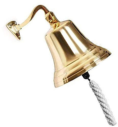 ARSUK Schiffsglocken aus Messing – Antike Wandglocke, Glocke für Türklingel, Schulempfang, Abendessen, Gartendekor, Geschäfte und Hotelservice