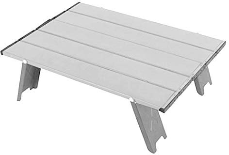 WERTAZ Klappbarer Camping-Tisch Tragbarer Aluminium-Strandtisch, zusammenklappbarer Mini-Klapp-Picknicktisch Light Compact für Camping, Picknick, Outdoor, Reisen, Strand