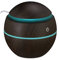 Relaxdays Aroma Diffuser, für Wasser, ätherische Öle, Raumbefeuchter 150 ml, LED Farbwechsel, USB Anschluss, Dunkelbraun