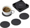 Sottobicchieri Sottobicchieri in vetro 6 sottobicchieri in silicone nero Sottobicchiere in vetro per bevande, tazze, bar, sottobicchiere in vetro