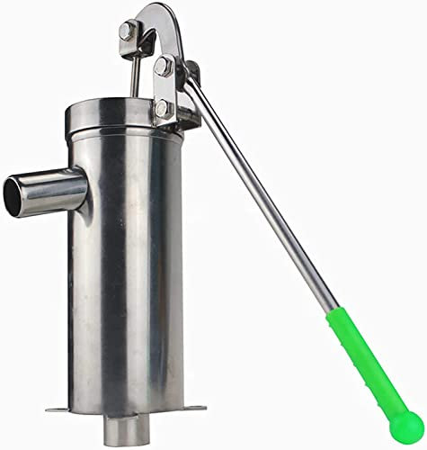 FUYAO Pompa manuale per pozzi, pompa a mano in acciaio inox, pompa di aspirazione dell'acqua per pozzi profondi, portata 10 m, per pompare acqua sotterranea nei giardini domestici