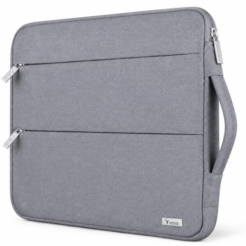 Voova Laptop Sleeve 14-15 Inch, Laptop Case for MacBook Air 15, Grey | Laptop case for 14-15-inch laptops with waterproof fabric, velvet lining, padded protection, strong zip, handle and pocket.
