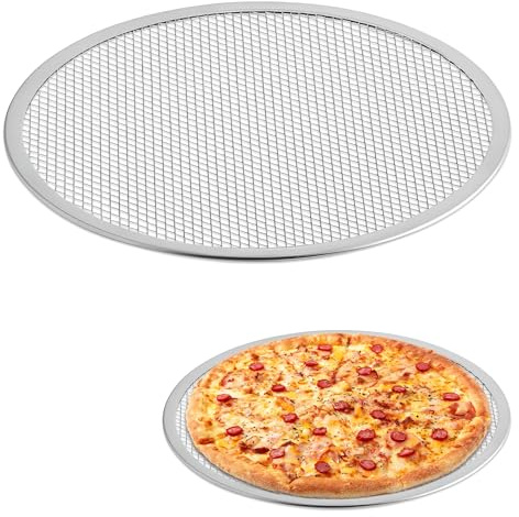 OCS Parts 14-Inch Aluminum Pizza Screen | Commercial Grade Pizza Tray Screen for Home Cooking, Pizzerias and Restaurants