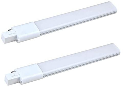 Pastoralist Bulbo LED G23, LED PL LED 2pcs Enchufe de Aluminio 12 W en 2 Pin G23 Tubo de lámpara AC 85-265V 6000K Cool White