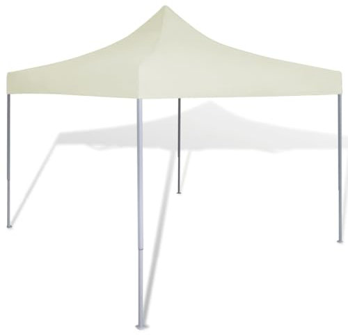 Higsose Tonnelle de jardin, pliable, 3 x 3 m, blanc crème, imperméable, tonnelle, pour les mariages, les barbecues, les fêtes de jardin