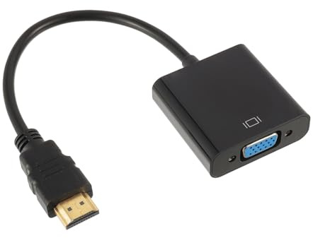 EPLZON Adaptador HDMI a VGA, unidireccional HDMI a VGA 1080P Macho a Hembra computadora portátil, PC, Monitor, HDTV, Cable convertidor Digital a analógico y Otros Dispositivos HDMI