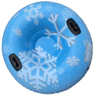 GARVALON Tube de Luge Gonflable PVC Épais Résistant Au Froid avec Poignées Renforcées pour Adultes Sledding Sécurisé Neige