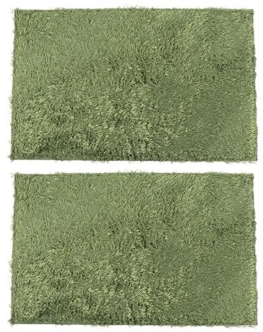 LALAFINA 2 pièces Tapis de Terrarium Reptile Simulation Mousse Substrat Anti-humidité pour Tortues Lézards et Insectes Doux et Résistant Accessoire Habitat Petits Animaux