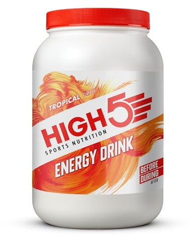 High5 Energy Drink 2,2 Kg, Miscela Rinfrescante Di Carboidrati Ed Elettroliti, Adatta Per Vegani, Tropicale - 2380 Gr