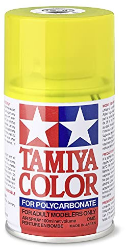 TAMIYA 86042 PS-42 Translucent Yellow Polycarbonate 100 ml - Spray Paint for Plastic Model Making, Model Making and Craft Accessories, Spray Paints for Model Making
