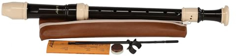Aulos 700064 F-Alt Blockflöte Elite Mod.309A barocke Griffw. Braun, inkl Tasche, Wischerstab, Fettdose und Grifftabelle