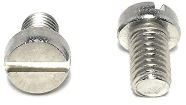 M8-1.25 x 12 Stainless Steel Slotted Cheese Head Machine Screw DIN84 A2 M8x12 (10 Pieces)