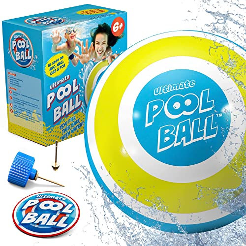 Activ Life Ultimate Pool Ball, Gelb/Cyan 15cm Ball (4.5 lbs gefüllt), Stocking Stuffers für Jungen 8-12, Beste 2023 Ideen für Kinder, Coole Dinge Mädchen Familie Spiele