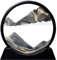 Aoderun Sablier Decoratif 20cm Sablier 3d Art Dynamique Peinture de Sable Qui Coule Rond Cadre Sable Mouvant Deco Bureau Salon Maison (Nouveau Noir,28cm)