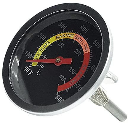 Thermomètre de grillades de Barbecue à Cadran, thermomètre de Barbecue de Barbecue, Barbecue Gauge de température BBQ Température Temp jaue, Grill Thermomètre Four BBQ Cadre en Acier