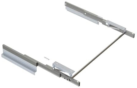 Emuca - Sistema corredero Placard 74 para armario de 2 puertas correderas con perfil Sharp, espesor 16 mm, cierre suave, tableros no incluidos, Pintado negro