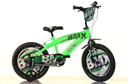 Vélo pour enfant Dino Bikes BMX Vert Taille 12 - 14 - 16 (Cercle 16 Pouces)