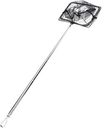 INOOMP 1pezzi Rete Da Pesca Portatile Asta Lunga Retino Telescopico Per Pesci Guadino Per Pesca All Aperto Adatto Per Laghi Fiumi e Barche Rete Densa Per Catturare Pesci Grandi e Piccoli