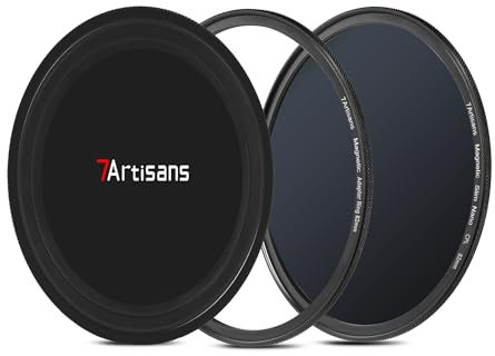 7artisans Filtre Nanomagnétique Filtre UV Réducteur de Lumière Filtre ND/Filtre Polarisant CPL/Filtre Dégradé GND/Filtre Antibrouillard Noir 1/4 pour Photographie de Portrait(77mm CPL)