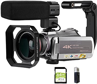 Cámara de vídeo para vlogging 4K Video Camera Camcorder with Microphone AZ50 64X Digital Zoom Night Vision Profesional Digital Zoom Camera Recorder For Vlog Recording Adecuado para grabación de vídeo