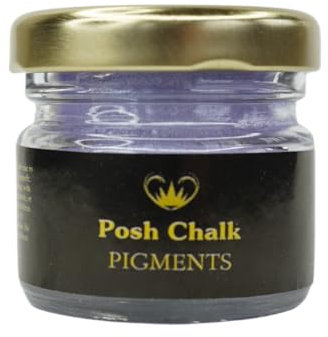 Posh Chalk PC0210 Pigment Powder- Violet 30ml - Vibrant Color Mix - DIY Craft, Upcycling, Art - Wood, Glass, Metal, Fabric - Indoor + Outdoor Use – High Coverage - Customizable