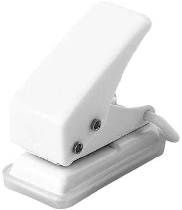 Tragbarer Mini Einzellocher für Büro,Locher für Ordner,locher,für Motivstanzer Kreis,Ideal Büro,Weiß,Schule und DIY Projekte,Locher für Ordner,Ergonomisches Design und Einfache Reinigung